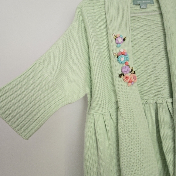 April Cornell Knit Cardigan Size Medium - Picture 3 of 6